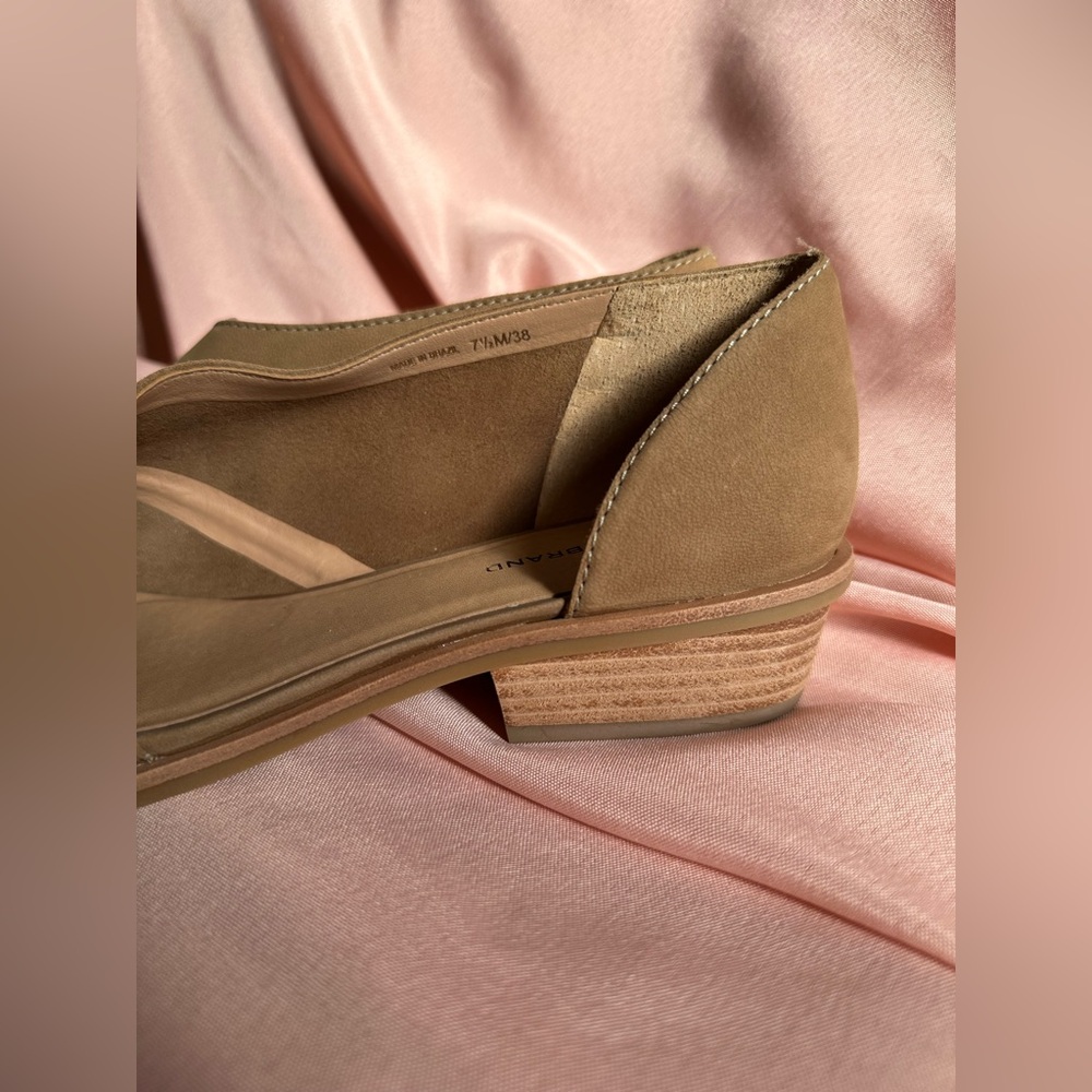 NWOT LUCKY BRAND SERKIE OPEN TOE SLIP ON SANDAL HEELS - Picture 4 of 12